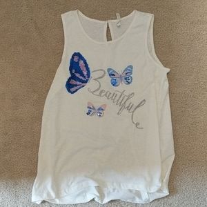 kids tank top beautiful butterfly